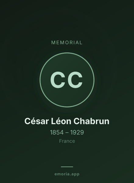 Memorial portrait of César Léon Chabrun