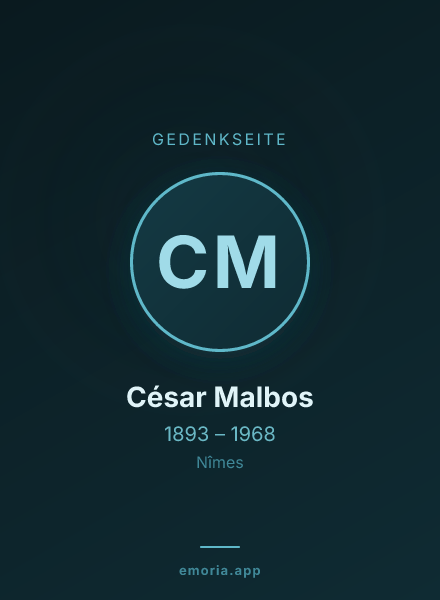 Gedenkportrait von César Malbos