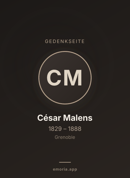 Gedenkportrait von César Malens