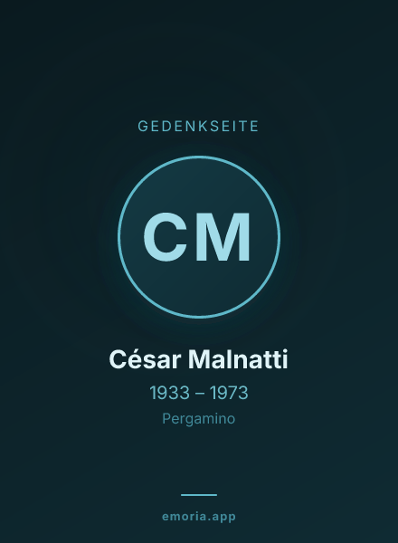 Gedenkportrait von César Malnatti