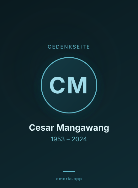 Gedenkportrait von Cesar Mangawang