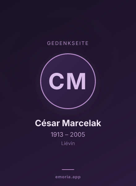 Gedenkportrait von César Marcelak