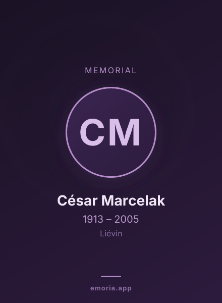 Memorial portrait of César Marcelak