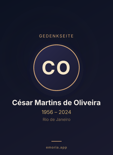 Gedenkportrait von César Martins de Oliveira