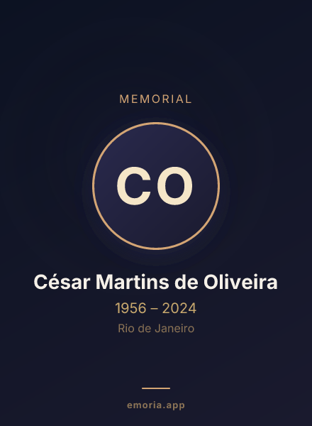 Memorial portrait of César Martins de Oliveira