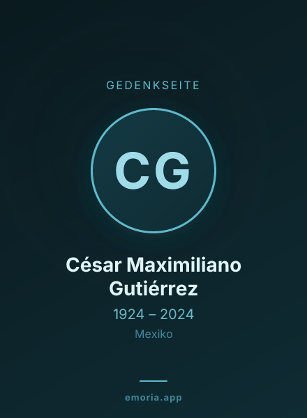 Gedenkportrait von César Maximiliano Gutiérrez
