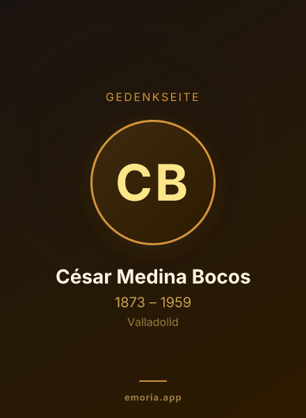 Gedenkportrait von César Medina Bocos