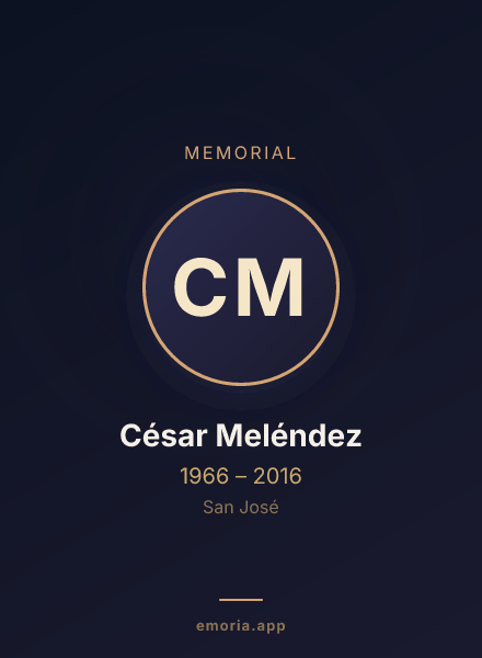 Memorial portrait of César Meléndez