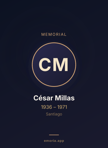 Memorial portrait of César Millas