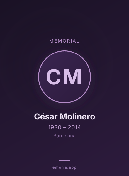 Memorial portrait of César Molinero