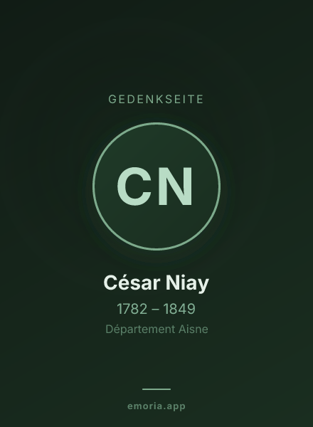 Gedenkportrait von César Niay