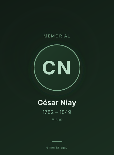 Memorial portrait of César Niay