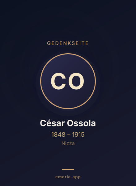 Gedenkportrait von César Ossola