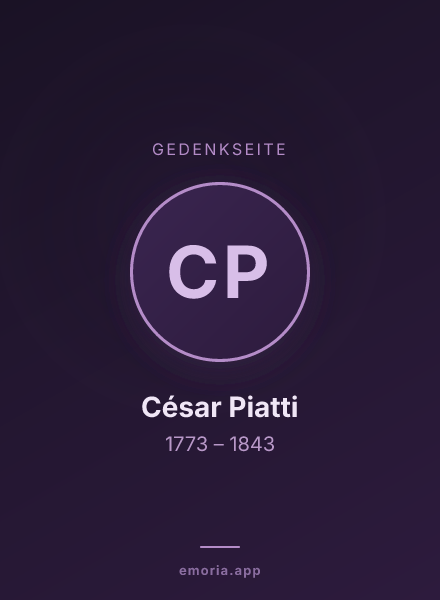 Gedenkportrait von César Piatti