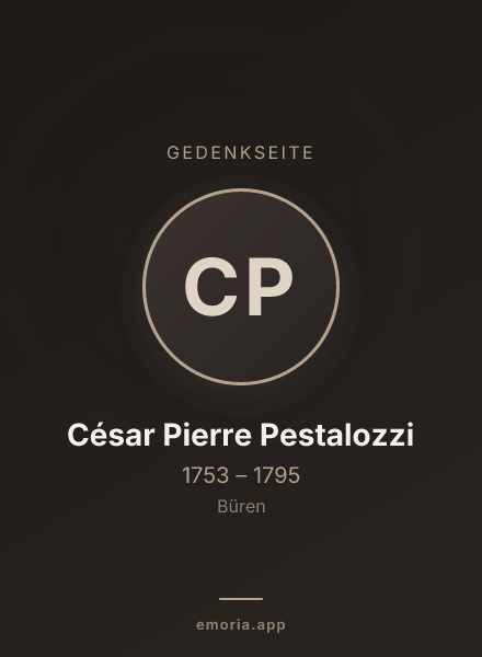 Gedenkportrait von César Pierre Pestalozzi
