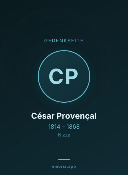 Gedenkportrait von César Provençal