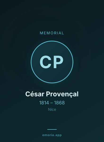 Memorial portrait of César Provençal