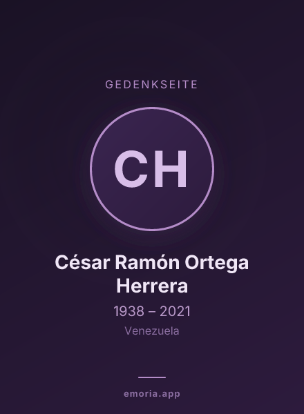Gedenkportrait von César Ramón Ortega Herrera