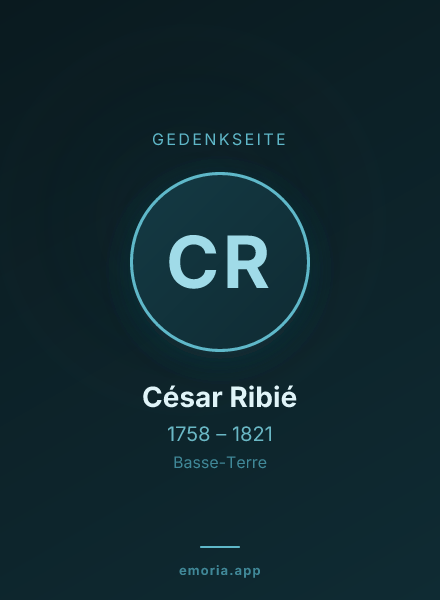 Gedenkportrait von César Ribié
