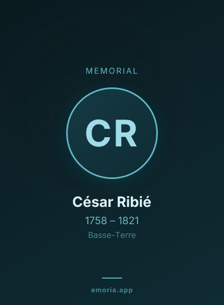 Memorial portrait of César Ribié