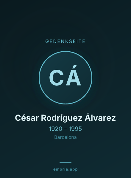 Gedenkportrait von César Rodríguez Álvarez