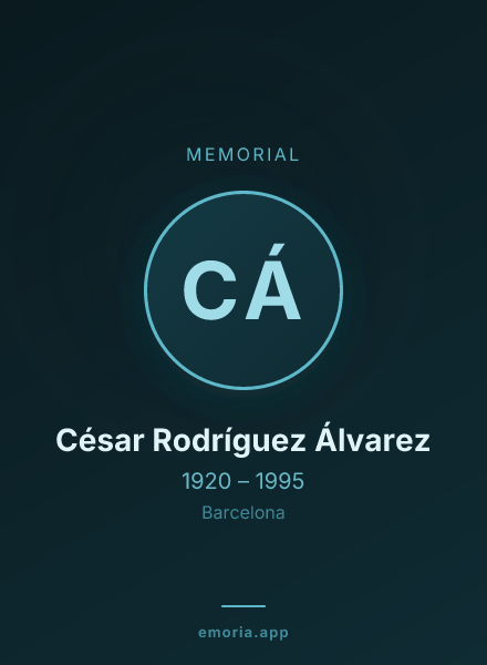 Memorial portrait of César Rodríguez Álvarez