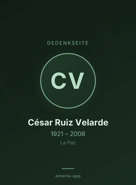 Gedenkportrait von César Ruiz Velarde