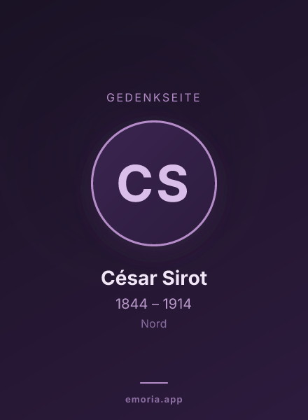 Gedenkportrait von César Sirot