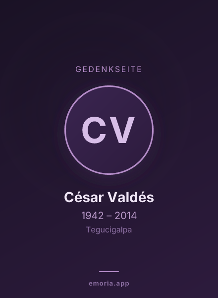 Gedenkportrait von César Valdés