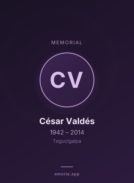 Memorial portrait of César Valdés