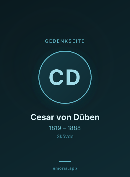 Gedenkportrait von Cesar von Düben