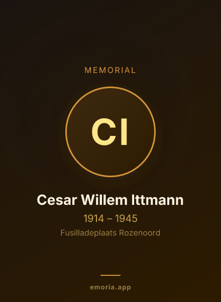 Memorial portrait of Cesar Willem Ittmann