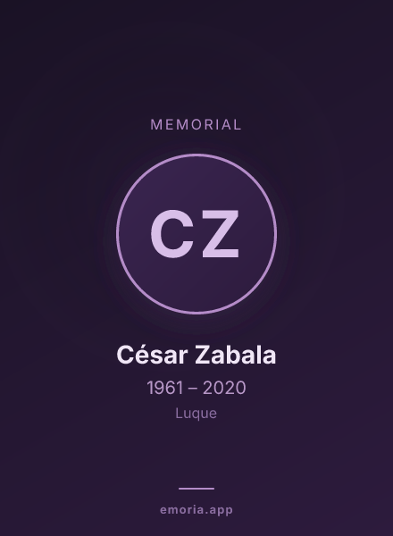 Memorial portrait of César Zabala