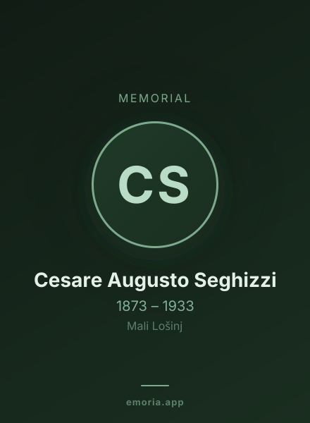 Memorial portrait of Cesare Augusto Seghizzi
