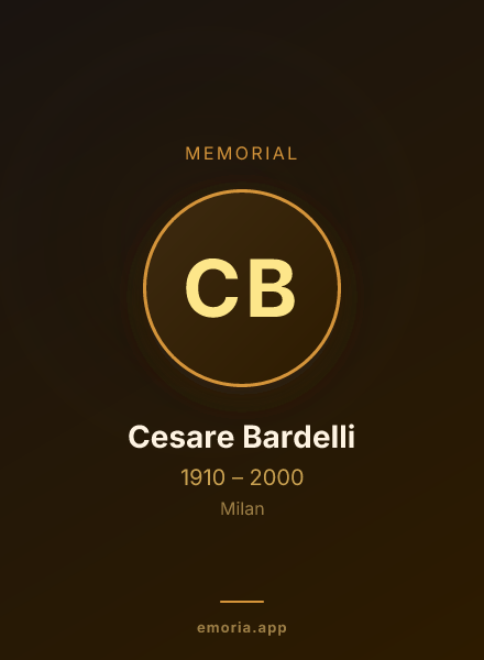 Memorial portrait of Cesare Bardelli