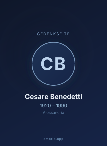 Gedenkportrait von Cesare Benedetti