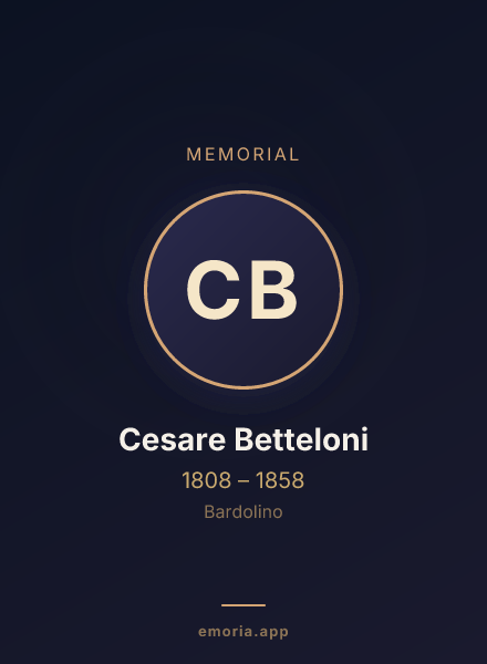 Memorial portrait of Cesare Betteloni
