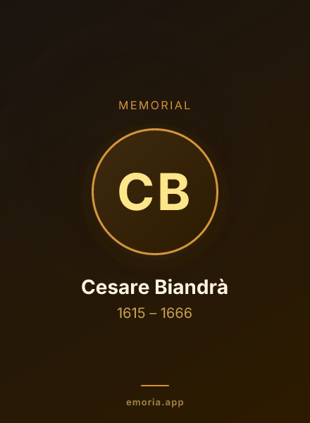 Memorial portrait of Cesare Biandrà