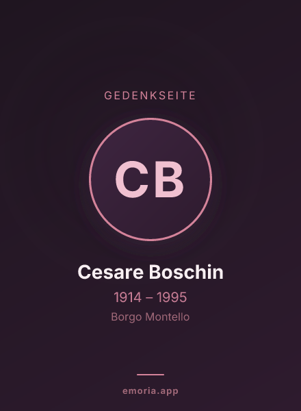 Gedenkportrait von Cesare Boschin