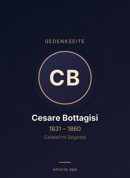 Gedenkportrait von Cesare Bottagisi
