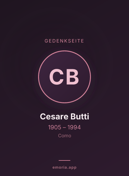 Gedenkportrait von Cesare Butti