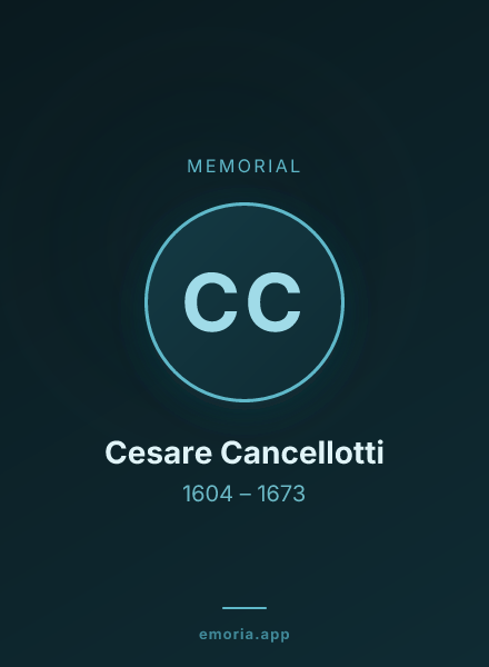 Memorial portrait of Cesare Cancellotti
