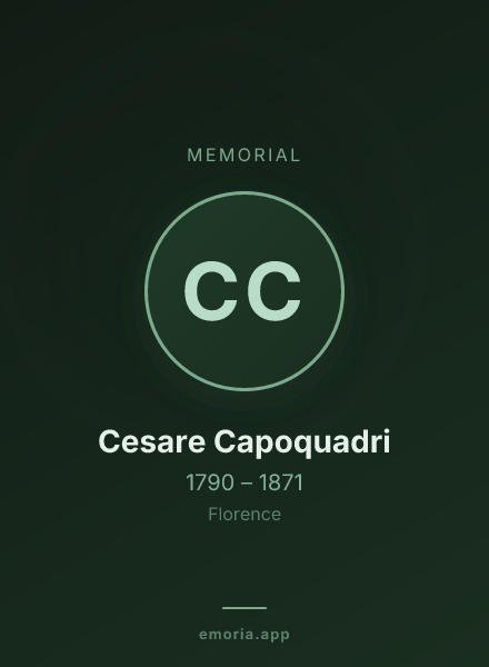 Memorial portrait of Cesare Capoquadri