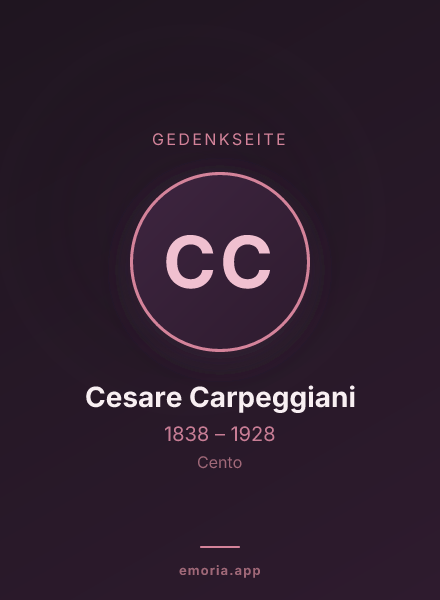 Gedenkportrait von Cesare Carpeggiani