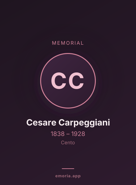 Memorial portrait of Cesare Carpeggiani