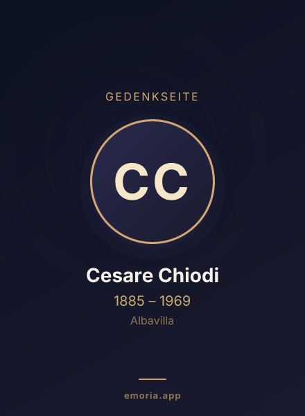 Gedenkportrait von Cesare Chiodi