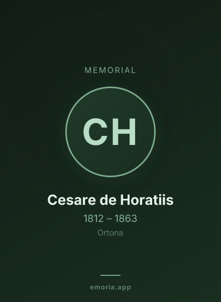 Memorial portrait of Cesare de Horatiis