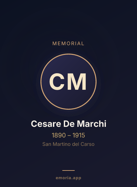 Memorial portrait of Cesare De Marchi
