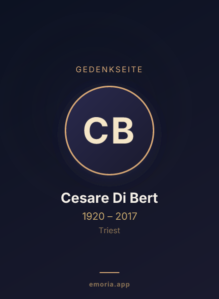 Gedenkportrait von Cesare Di Bert