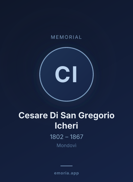Memorial portrait of Cesare Di San Gregorio Icheri